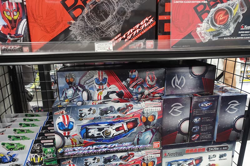 仮面ライダーストア東京のおもちゃ