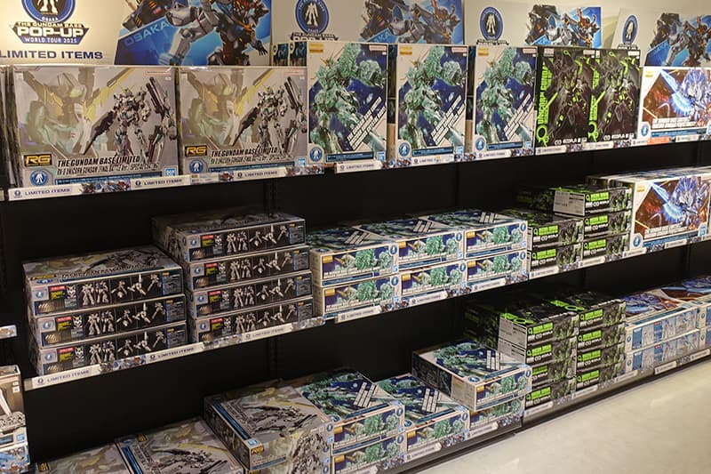 ガンダムベースPOP UP大阪のガンプラ