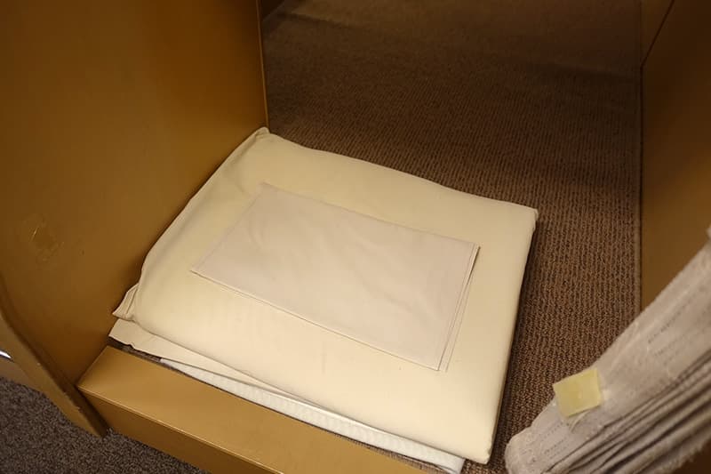 サンライズ瀬戸 出雲のノビノビ座席の枕カバーと掛け布団