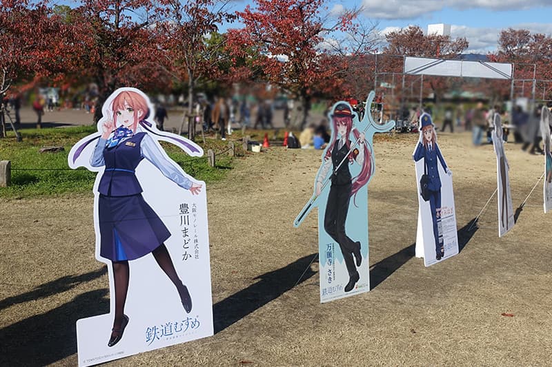 万博鉄道まつり2025with観光EXPOの鉄道むすめのパネル展示